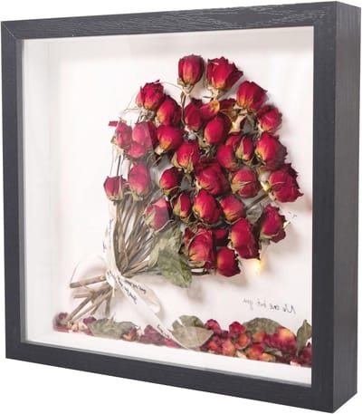 Diepe Fotolijst 20 x 20 cm, 3D Lijst voor Foto's, Bruidsboeketten en Creatieve Decoratie, Zwart, Perfect voor Interieur en Cadeaus