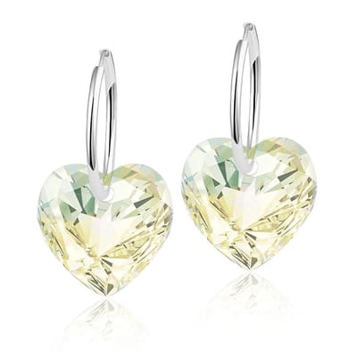 Montebello Oorbellen Alicia HZ100 - Swarovski Hart - 925 Zilver Gerhod.- Ø14mm - 24mm