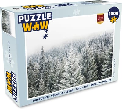 Puzzel Bos - Sneeuw - Winter - Seizoenen - Dennenboom - Legpuzzel - Puzzel 1000 stukjes volwassenen