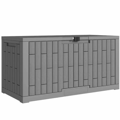 Tuinkist - Opbergbox voor buiten -Tuinbox - Opbergbox met kussen - weerbestendig - Grijs