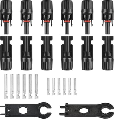 12 Packs MC4 Zonnepaneel Connectoren Set met Gereedschap voor Waterdichte Installatie