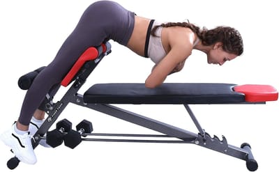 Haltersbank - Fitnessbank - Krachtraining thuis - Verstelbaar ontwerp - 300 KG draagvermogen - Zwart