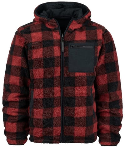 Fostex Reversible Houthakkers Sherpa Softshell Jas Zwart/Rood S