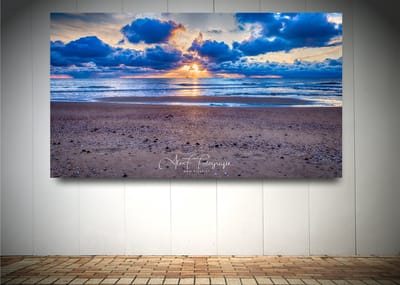 Foto op Canvas - Strand AlexF040 – Formaat 120 x 70cm - Wanddecoratie - Muurdecoratie woonkamer - Slaapkamer decoratie - Kamer accessoires - Schilderijen op canvas