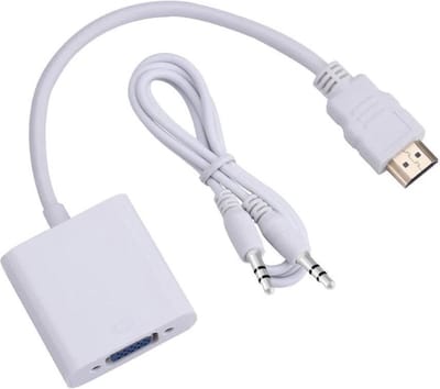 XIB HDMI naar VGA incl. 3.5mm jackplug 1080p / HDMI to VGA incl. 3.5mm jack - Wit