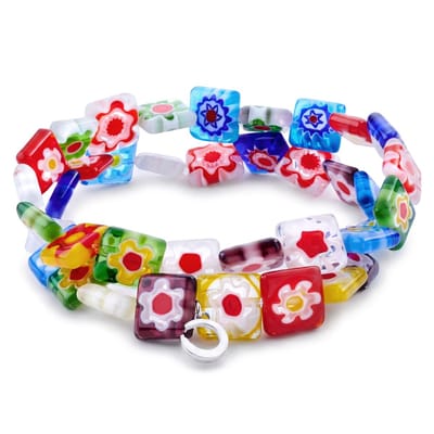 Pearlmania | Mosaic Cube armbandenset met veelkleurige glazen kralen