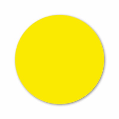 40 mm - Gele Kleefrondjes / Ronde label stickers / Markeringspunten / Stickerdots - Rol van 1000 stuks