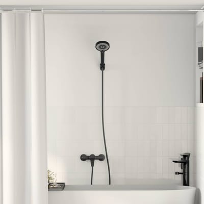 vidaXL - Douchkop - Set - Zwart - G - 1 - / - 2 - inches - Koper