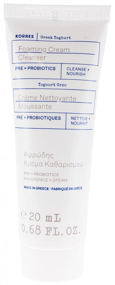 Korres Griekse Yoghurt Schuimende Reinigingscrème 20 ml