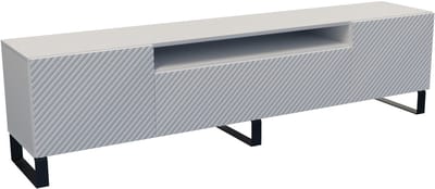 TV-kast Kaja III, woonwand, lowboard, tv-standaard, woonwand, woonkamer, tv-board, woonkamermeubels, televisie, highboard, TV-kast, tv-lowboard, 200 cm, 3 deuren, wit
