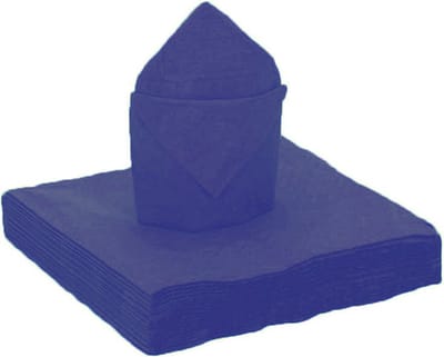 Santex feest servetten - 20x stuks - donkerblauw - 40 x 40 cm - papier