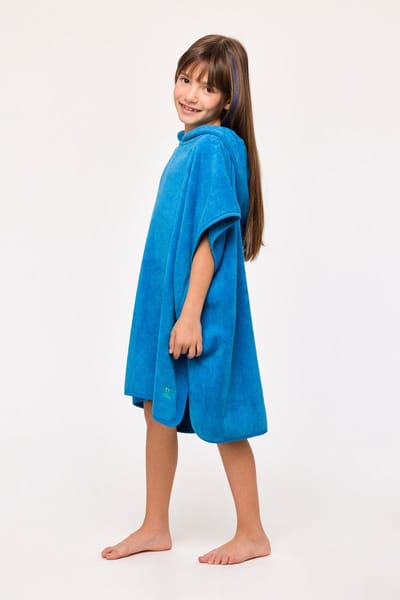 Woody Poncho Hermietkreeft blauw - maat 92/104 - 251-10-BCA-B/845
