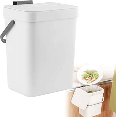 Wandafvalemmer 3L voor Keuken, Badkamer en Kantoor - Hangende Vuilnisemmer voor Stijlvolle Ruimtes