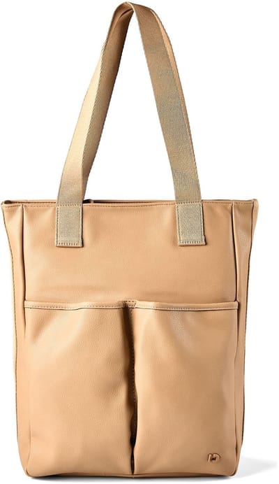 TOM TAILOR schoudertas Jelena Zip Tote Bag Camel Lichtbruin
