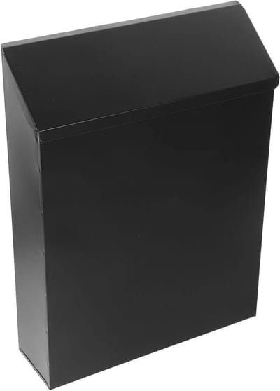 Afsluitbare Brievenbus - Brievenbus Buiten - Post Ontvangen - Grote Capaciteit - 22x7x30cm - Zwart