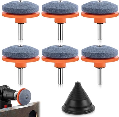 EXCITAT Grasmaaiermes Slijper - Set van 6 - Slijpsteen - Geschikt voor Grasmaaiermes - Geschikt voor Alle Tuingereedschappen - Inclusief een bladnivelleringsmechanisme