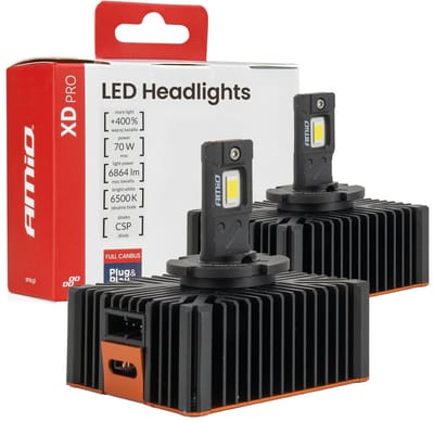 AMiO XD PRO D5S LED Koplampen Full Canbus 6500K Wit Licht - 6864LM 70W D5S Xenon Vervanging Plug and Play Krachtige Upgrade