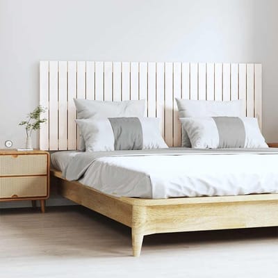 vidaXL - Wandhoofdbord - 166x3x60 - cm - massief - grenenhout - wit