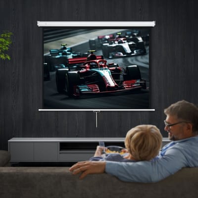 84 inch 4 tot 3 HD 4K projectorscherm 171x128 cm kunststof metalen behuizing voor thuisbioscoop