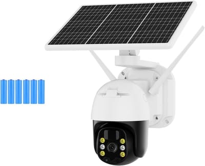 Beveiligingscamera Buiten - IP Camera Outdoor - Huis Beveiligen - Zonder Kabels - 1080P HD - Wit
