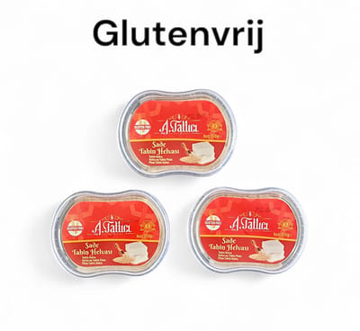 Abdurrahman Tatlici Tahini Halva 3x 350 g – Glutenvrij & Zonder Toevoegingen | 100% Natuurlijk Sesamdessert – Energieboost & Gezonde Zoete Snack - Tahin Helva – Glutensiz & Katkısız – Gluten-Free & Additive-Free