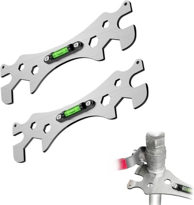 Douchesleutel Set - Hoeksleutel Verstelbaar - Badkamer Reparatie - Multifunctioneel Gebogen Ontwerp - 2 Stuks - Zilver