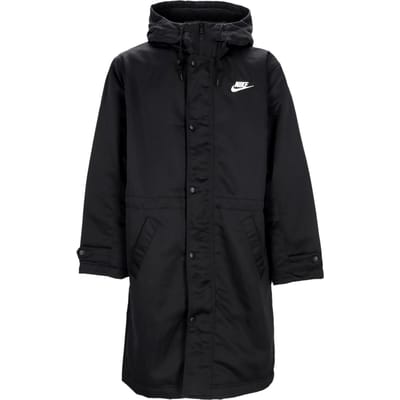 Club Stadium Parka heren lange jas zwart/wit