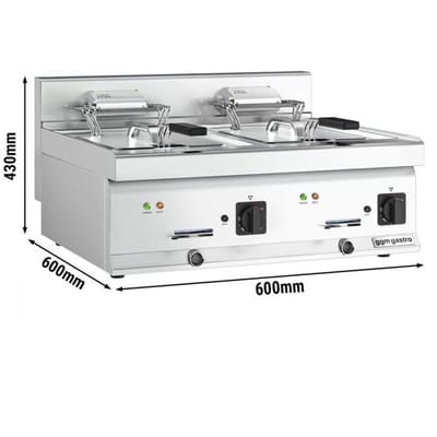 GGM Gastro Elektro Doppelfritteuse - 10+10 Liter - 18 kW