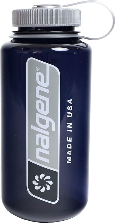 Nalgene - Wide Mouth Bottle - 1000ml - drinkfles - waterfles - BPA free - lekvrij - LARGE logo vertical - SUSTAIN