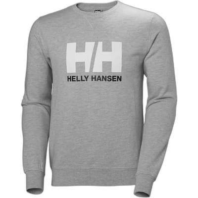Helly Hansen Logo Crew Sweater Heren Sporttrui - Maat M  - Mannen - grijs/zwart/wit