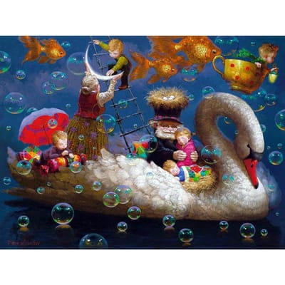 5D DIY diamant schilderij zwaan cartoon man diamant borduurwerk mozaïek kruissteek strass 20X30CM blue