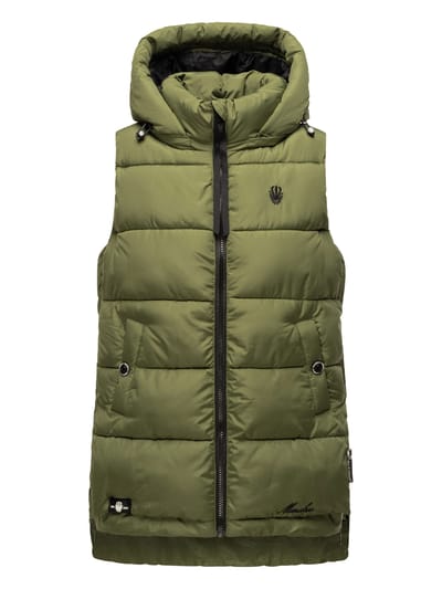 Marikoo dames gewatteerd vest – Zarinaa, licht met afneembare capuchon
