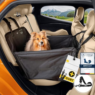 Extra Stabiele Hondenstoel Voor Achterbank – Inclusief Gratis Hondenriem – Geschikt Voor Kleine Tot Middelgrote Honden – Waterdichte Hondenautostoel En Hondenmand