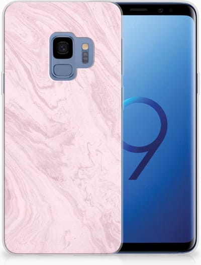 Samsung Galaxy S9 TPU Siliconen Hoesje Marble Pink - Origineel Cadeau Vriendin