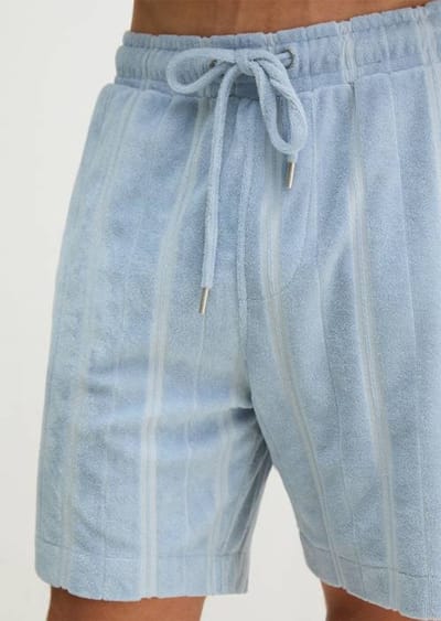 MARC O'POLO Relaxte shorts van gestreepte badstof. Small