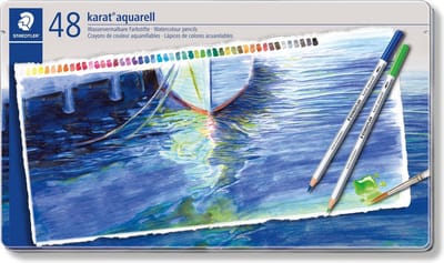 Staedtler karakter aquarel 125 - kleurpotlood - geassorteerde kleuren (pak van 48)