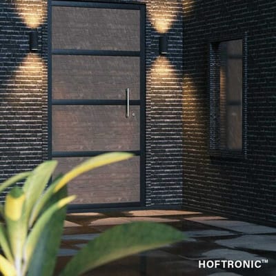 HOFTRONIC Douglas LED Wandlamp - Dimbaar - 8 Watt - 690 Lumen - 4000K neutraal wit - IP64 Waterdicht voor Binnen en buiten - GU10 Vervangbare