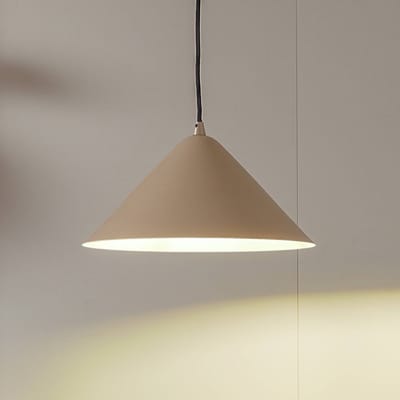 Lindby - hanglamp - 1licht - Metaal - H: 16 cm - E27 - beige