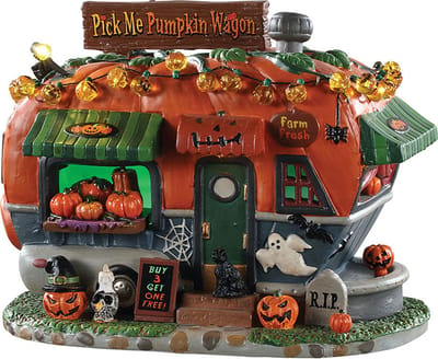 Lemax - Pick Me Pumpkin Wagon -  B/o (4.5v) - Kersthuisjes & Kerstdorpen