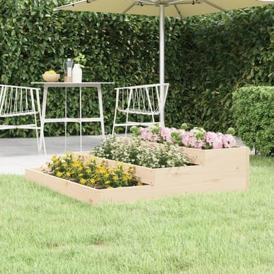 vidaXL - Plantenbak - 107x107x27 - cm - massief - grenenhout