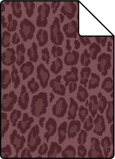 Proefstaal ESTAhome behang panterprint donker paars - 26.5 x 21 cm - 132205-S