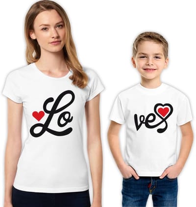 Bijpassende Familie T-shirts Moeder en Zoon - Unieke Set voor Moedersdag of Cadeau