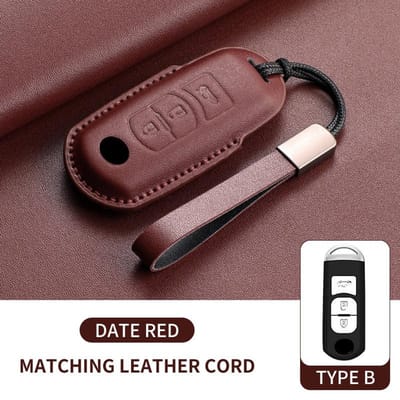 Coque de protection en cuir pour clé de voiture Mazda 3 6 Atenza Axela Demio Cx5 Cx3 Cx7 Cx9 Mx5 Coque de porte-clés télécommandé pour voiture Accessoires black
