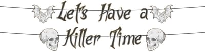 Folat - Letterslinger creepy curiosities - 1 meter - Halloween - Halloween Decoratie - Halloween Versiering