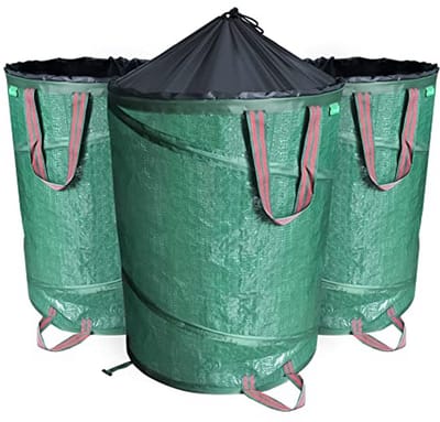 Tuinafvalzakken - Opvouwbare zakken - Afval verzamelen - Pop-up design - 3 x 100 liter - Groen