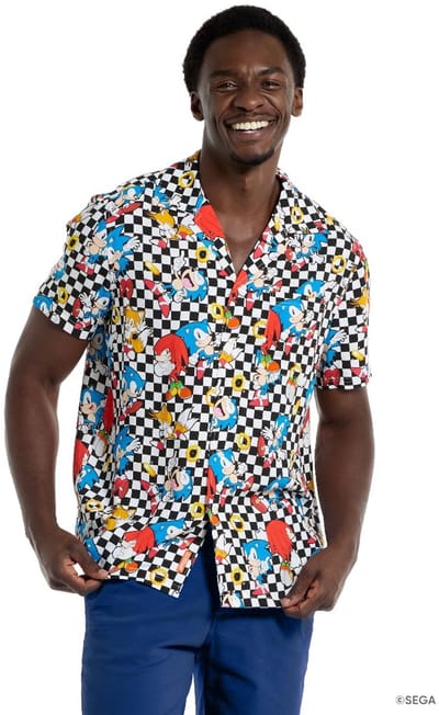 OppoSuits Sonic Retro Rings Hawaiian - Heren Blouse - Mannen Shirt - Korte Mouwen - Zomer Outfit - Maat L