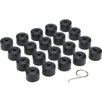 Outil de retrait de capuchon de boulon de couvercle d'écrou de roue de voiture de 17mm 20 pièces pour VW Golf Bora Passat 17 mm noir