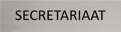 CombiCraft Aluminium deurbordje Secretariaat 165x45mm - per stuk