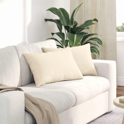 vidaXL - Zitkussens - 2 - pcs - Crème - 60 - x - 40 - cm - Corduroy - stof