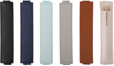 MTTproducts- Pennenhouder 6 Stuks - Elastische Band - PU Lederen Etui - Notebook/Planner Houder - Verstelbaar - 6 Kleuren - Notebookhouder